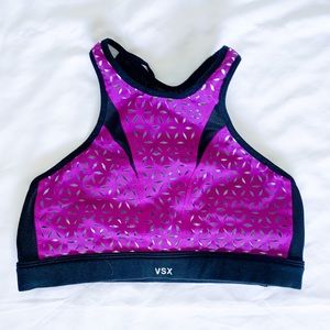 Victoria’s Secret S Purple/Black Eyelet Sports Bra